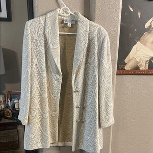 St. John Ivory Textured Jacket